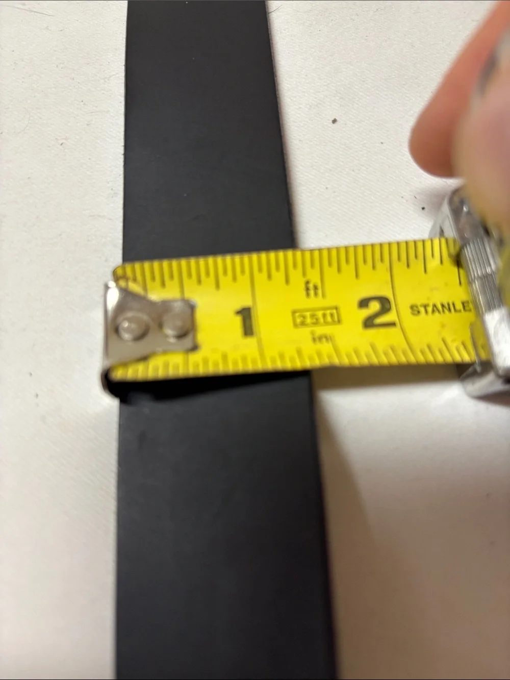Timberland Matte Black Leather Belt Size 42